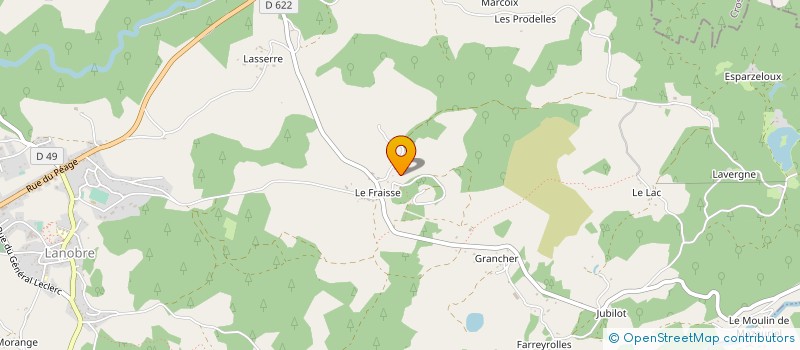 localisation de l'entreprise MONSIEUR JEAN TEYSSIER à LANOBRE