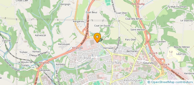 localisation de l'entreprise MONSIEUR JEAN THEALLET à QUIMPER