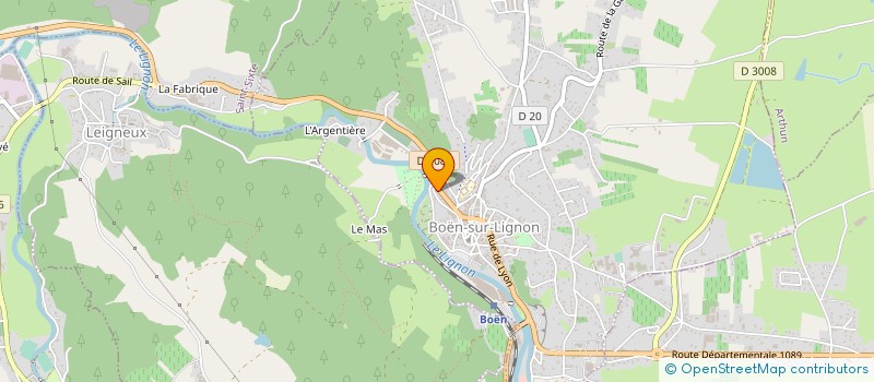 localisation de l'entreprise MONSIEUR JEAN THEVENON  BOEN-SUR-LIGNON