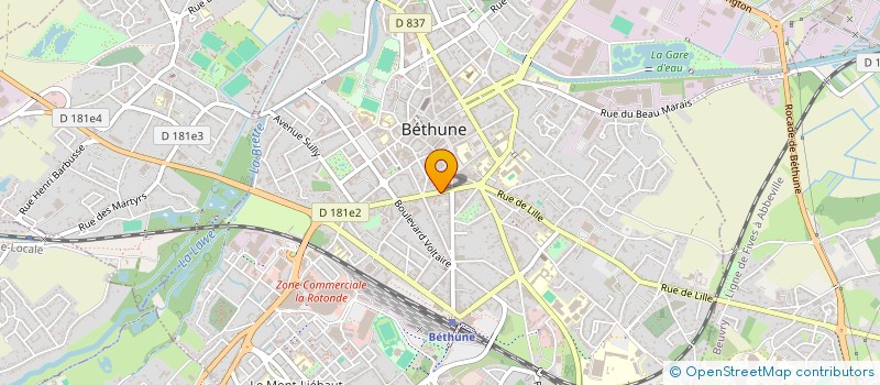 localisation de l'entreprise MONSIEUR JEAN THIEBAUT  BETHUNE