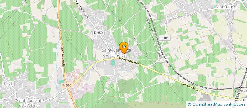 localisation de l'entreprise MONSIEUR JEAN THOMAS  SAINT-GENIES-DE-COMOLAS