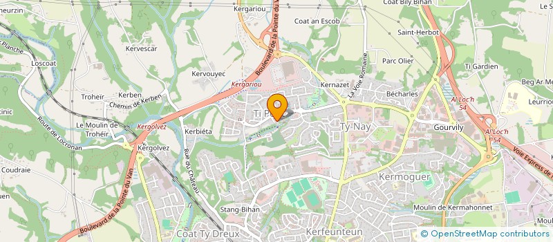 localisation de l'entreprise MONSIEUR JEAN THOMAS à QUIMPER