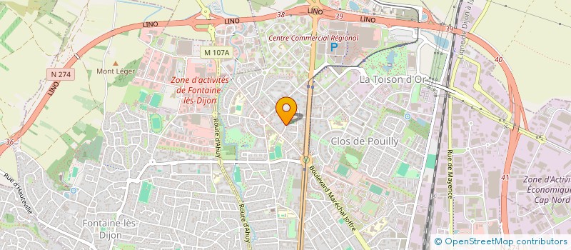 localisation de l'entreprise MONSIEUR JEAN THOMAS à DIJON