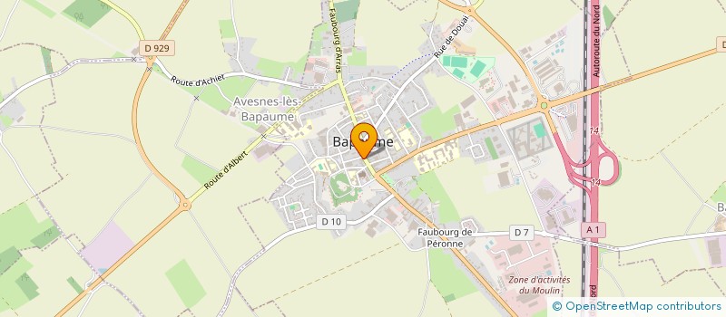 localisation de l'entreprise MONSIEUR JEAN THOMAS  BAPAUME