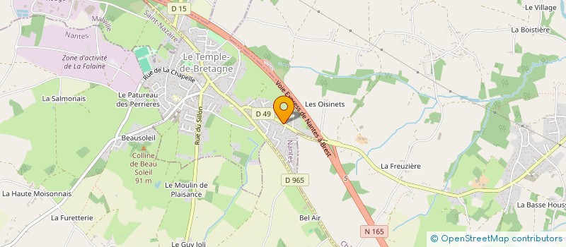 localisation de l'entreprise MONSIEUR JEAN THOMAS  LE TEMPLE-DE-BRETAGNE