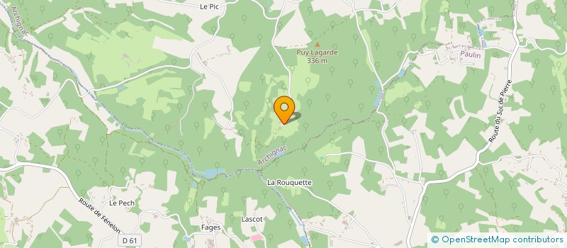 localisation de l'entreprise MONSIEUR JEAN THOMAS-BLANC  ARCHIGNAC