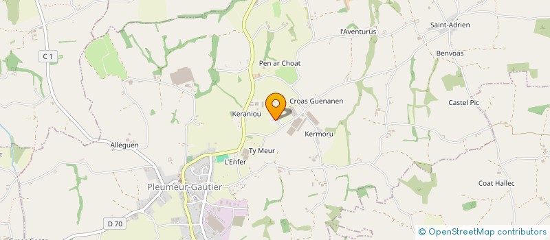 localisation de l'entreprise MONSIEUR JEAN TILLY  PLEUMEUR-GAUTIER