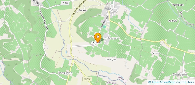 localisation de l'entreprise MONSIEUR JEAN TOMASETTI à PUJOLS