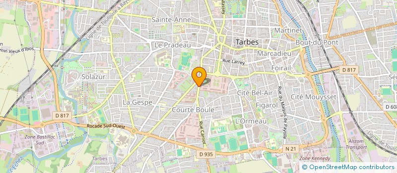 localisation de l'entreprise MONSIEUR JEAN TOUJAS  TARBES