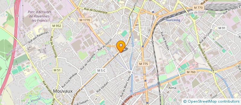 localisation de l'entreprise MONSIEUR JEAN TOULET à TOURCOING