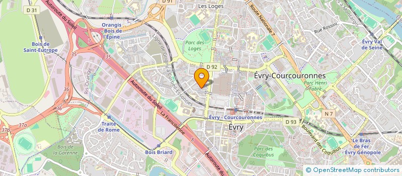 localisation de l'entreprise MONSIEUR JEAN TOURNEBISE  EVRY-COURCOURONNES