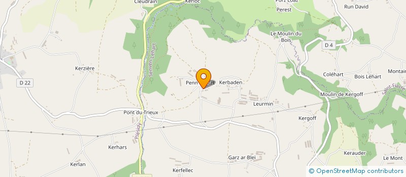 localisation de l'entreprise MONSIEUR JEAN TOUZE  SENVEN-LEHART