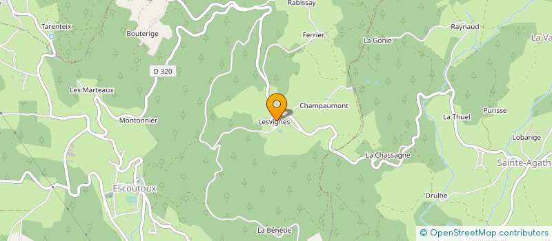 localisation de l'entreprise MONSIEUR JEAN TRIOULIER à ESCOUTOUX