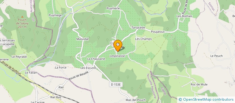 localisation de l'entreprise MONSIEUR JEAN TRONCHE  BILHAC