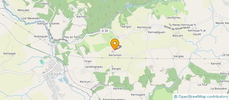 localisation de l'entreprise MONSIEUR JEAN TYMEN  PLOGONNEC