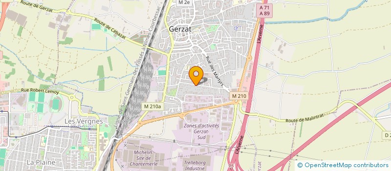 localisation de l'entreprise MONSIEUR JEAN VACHER  GERZAT