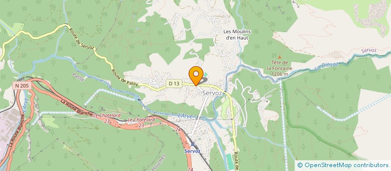 localisation de l'entreprise MONSIEUR JEAN VAILLANT  SERVOZ