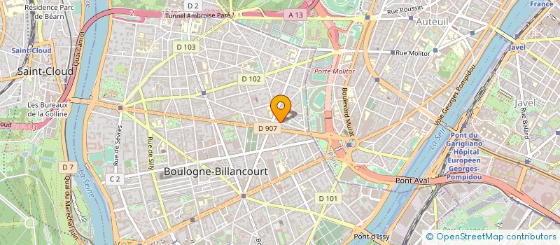 localisation de l'entreprise MONSIEUR JEAN VAILLANT à BOULOGNE-BILLANCOURT