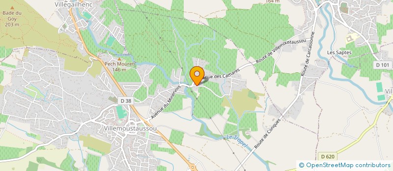 localisation de l'entreprise MONSIEUR JEAN VAISSIERE  VILLEMOUSTAUSSOU