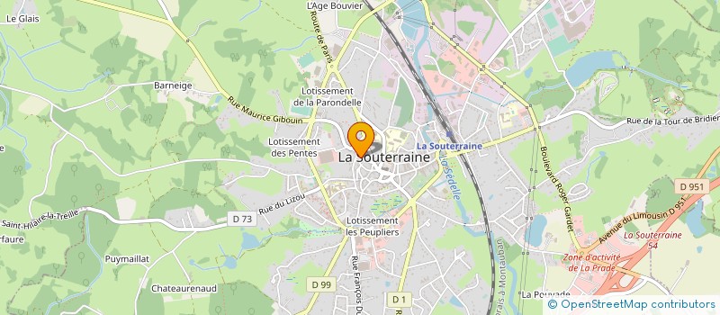 localisation de l'entreprise MONSIEUR JEAN VALEIX à LA SOUTERRAINE