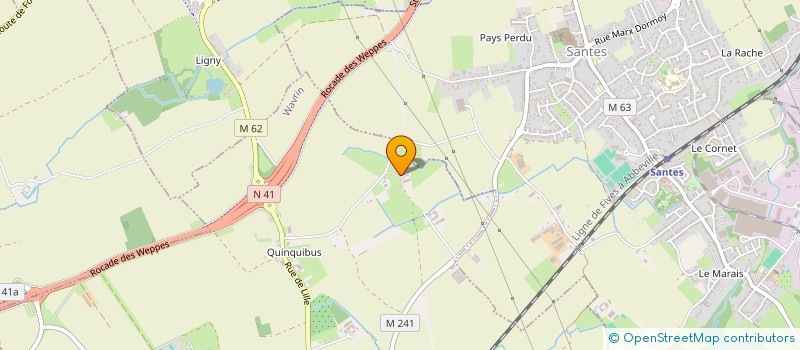 localisation de l'entreprise MONSIEUR JEAN VANDELANNOITTE  WAVRIN