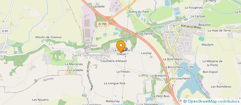 localisation de l'entreprise MONSIEUR JEAN VEILLARD  HEDE-BAZOUGES