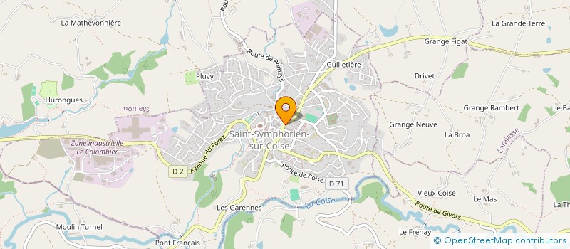 localisation de l'entreprise MONSIEUR JEAN VERICEL  SAINT-SYMPHORIEN-SUR-COISE