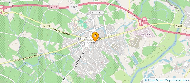 localisation de l'entreprise MONSIEUR JEAN VEZOLI  SAINT-ANDRE-DE-SANGONIS