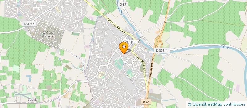 localisation de l'entreprise MONSIEUR JEAN VIDAL  SERIGNAN