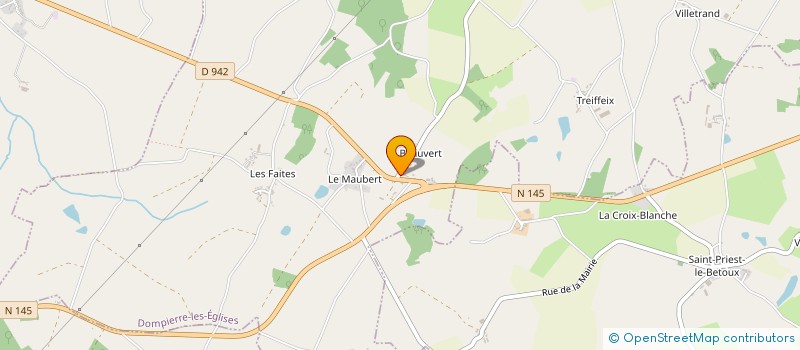 localisation de l'entreprise MONSIEUR JEAN VIGNAUD  DOMPIERRE-LES-EGLISES