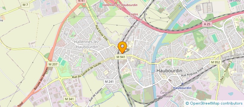 localisation de l'entreprise MONSIEUR JEAN VIGNEAU  HAUBOURDIN