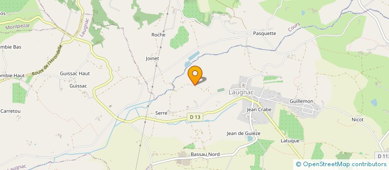 localisation de l'entreprise MONSIEUR JEAN VIGUE  LAUGNAC