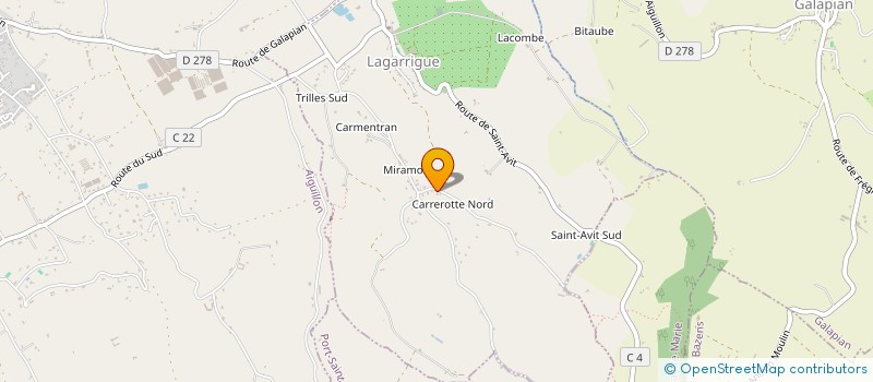 localisation de l'entreprise MONSIEUR JEAN VINCENT  LAGARRIGUE