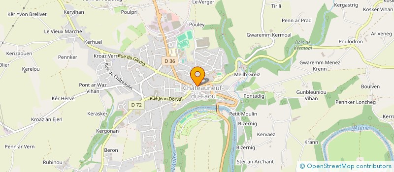 localisation de l'entreprise MONSIEUR JEAN-VINCENT BRONNEC à CHATEAUNEUF-DU-FAOU