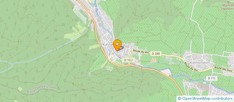 localisation de l'entreprise MONSIEUR JEAN WAECKERLE  KAYSERSBERG VIGNOBLE