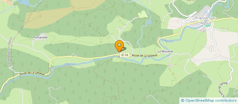 localisation de l'entreprise MONSIEUR JEAN WELCH  FRAISSE SUR AGOUT