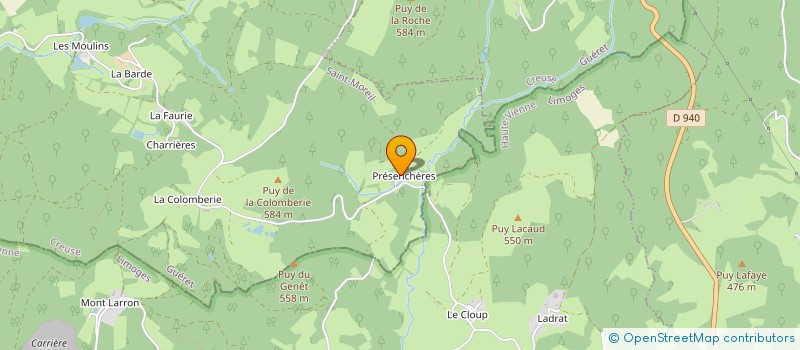 localisation de l'entreprise MONSIEUR JEAN WIASTERSHEIM à BOURGANEUF