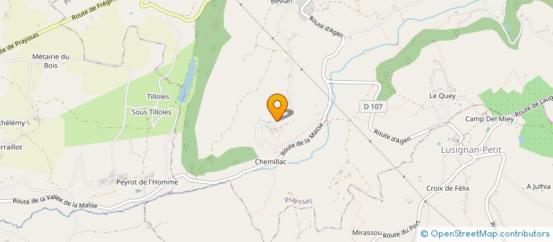 localisation de l'entreprise MONSIEUR JEAN WIL  PRAYSSAS