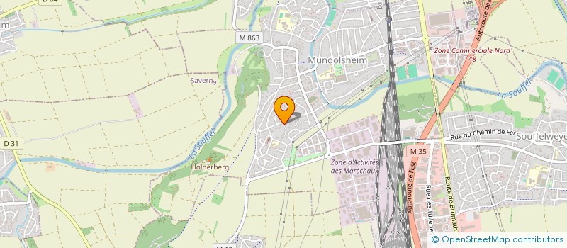 localisation de l'entreprise MONSIEUR JEAN WURTZ  MUNDOLSHEIM