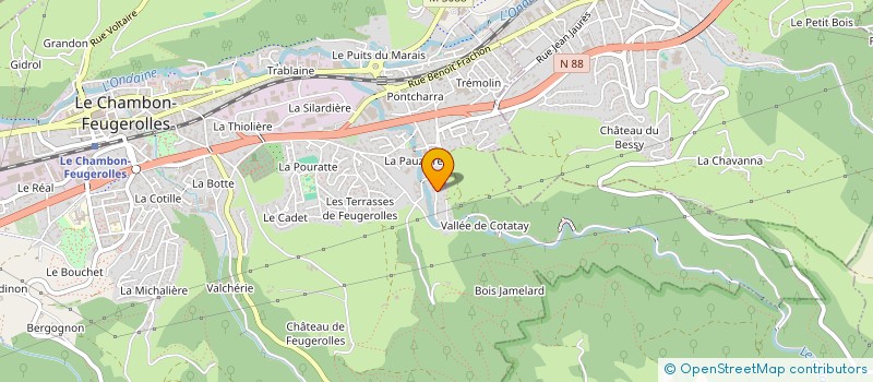 localisation de l'entreprise MONSIEUR JEAN-YANN SINAN  LE CHAMBON-FEUGEROLLES