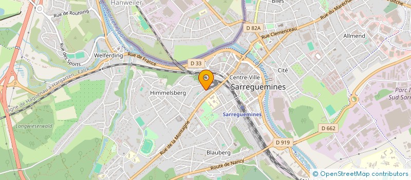 localisation de l'entreprise MONSIEUR JEAN-YVES AREND  SARREGUEMINES