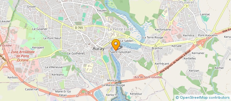 localisation de l'entreprise MONSIEUR JEAN YVES AUFFRET à AURAY