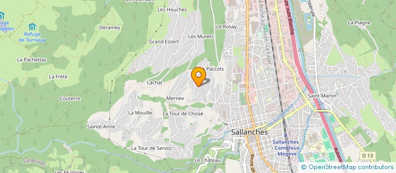 localisation de l'entreprise MONSIEUR JEAN-YVES AUGENDRE  SALLANCHES