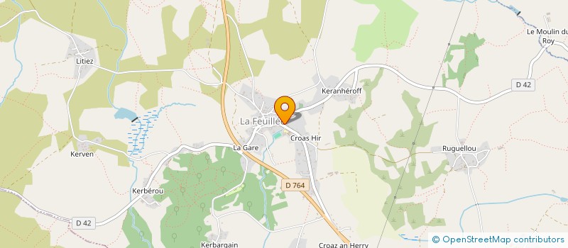 localisation de l'entreprise MONSIEUR JEAN-YVES BALLUAIS à LA FEUILLEE