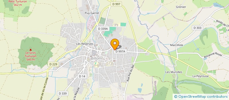 localisation de l'entreprise MONSIEUR JEAN-YVES BELLIARD  BILLOM