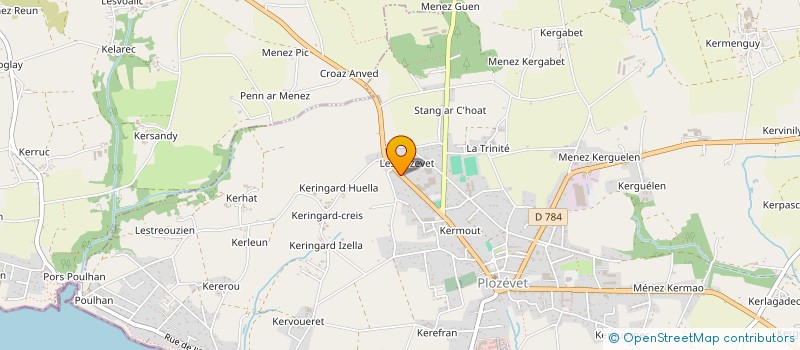 localisation de l'entreprise MONSIEUR JEAN-YVES CARIOU  PLOZEVET