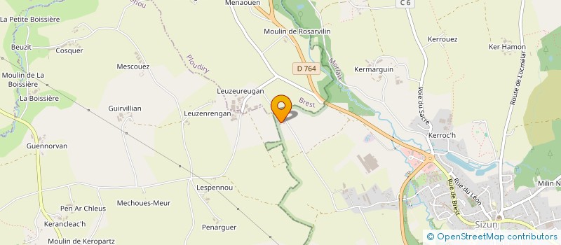 localisation de l'entreprise MONSIEUR JEAN-YVES CAROFF à SIZUN