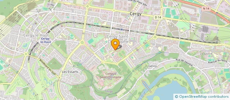 localisation de l'entreprise MONSIEUR JEAN-YVES CAZAC  CERGY