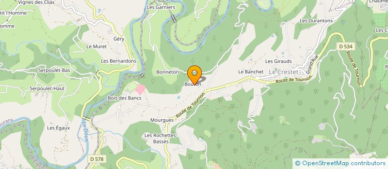 localisation de l'entreprise MONSIEUR JEAN-YVES CHAMBLAS  LE CRESTET