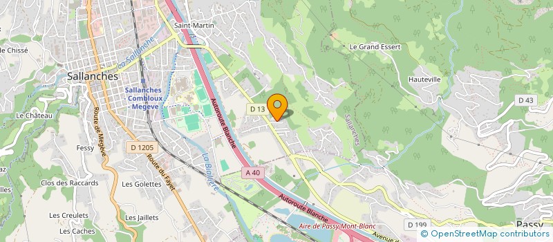 localisation de l'entreprise MONSIEUR JEAN-YVES CLAUDON  SALLANCHES